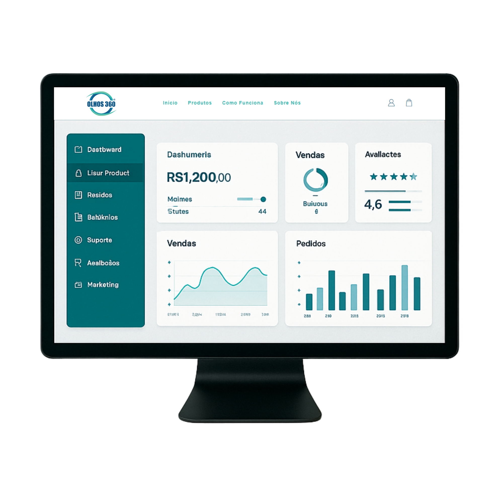 Painel do vendedor OLHOS 360
